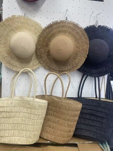 TF606 Beach Straw Hat and Bag Set Women